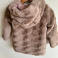 Deux Par Deux Soft Faux Fur Hooded Coat / 18m