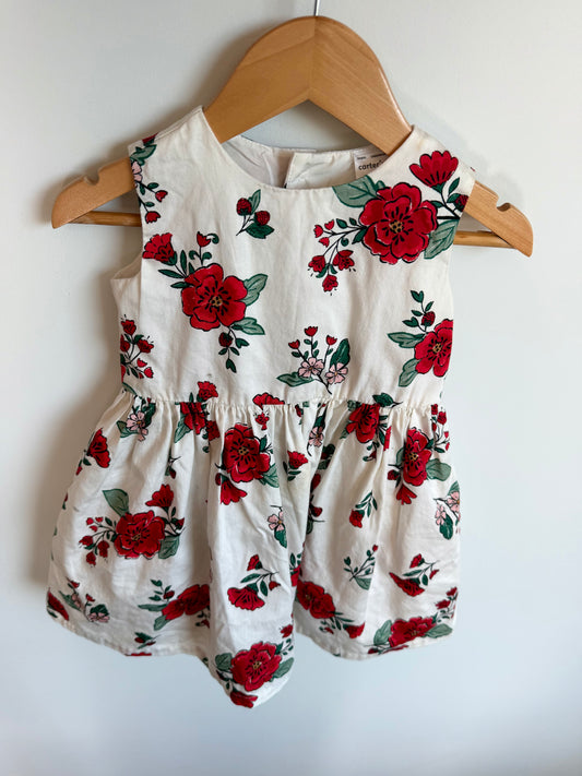 Red Flower Dress / 18m