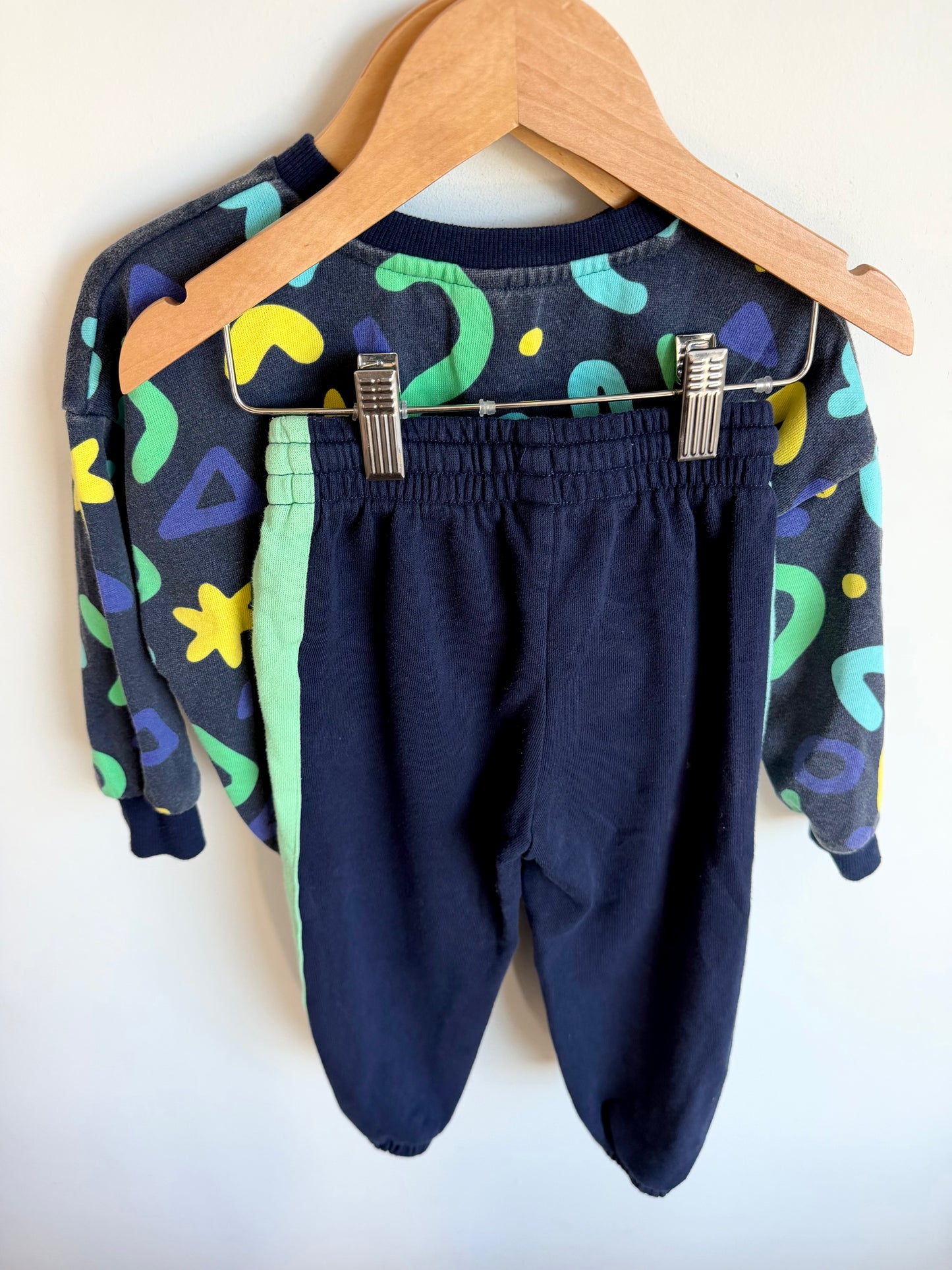 Navy Crayola Squiggles Crewneck + Joggers Set (PLAY) / 3T