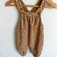 Brown Floral Overalls / 3-6m