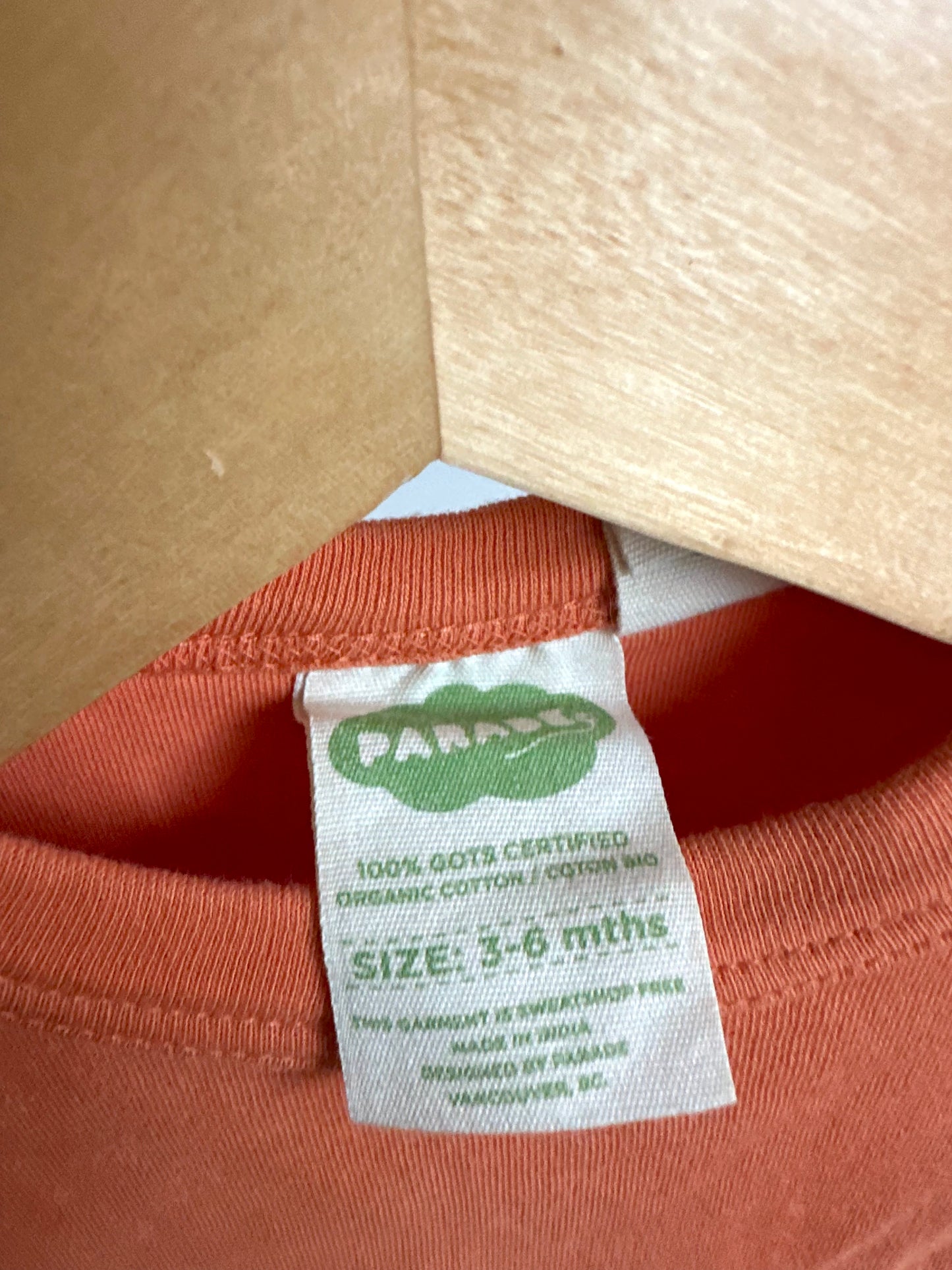 Parade Organic Orange Romper / 3-6m