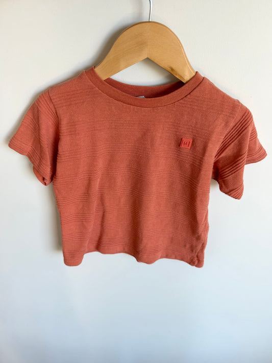 Mayoral Coral Striped T-shirt / 3T