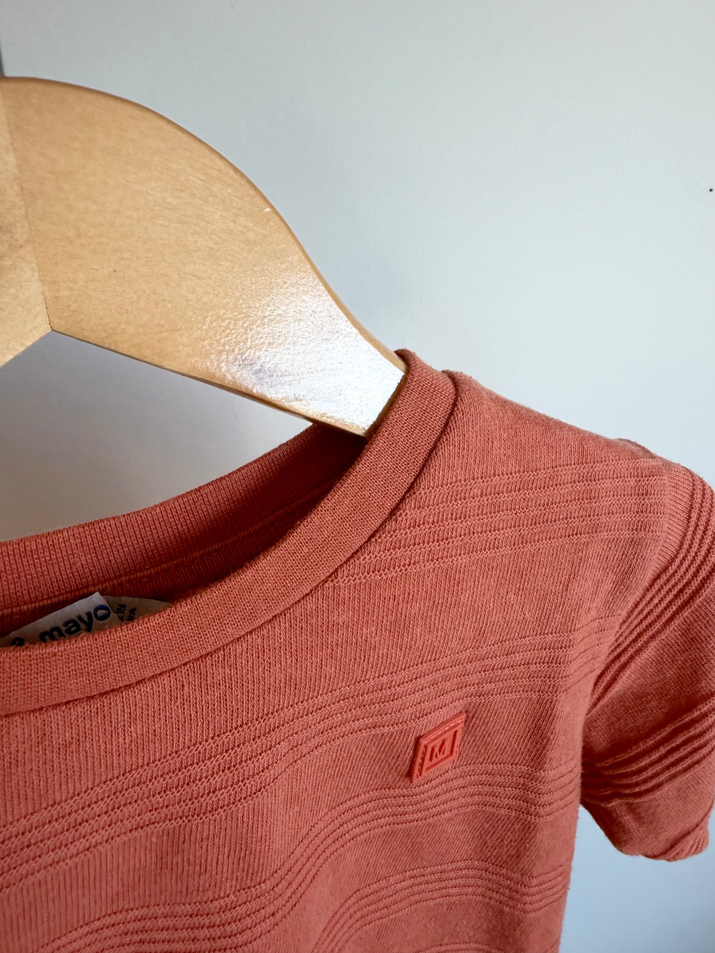 Mayoral Coral Striped T-shirt / 3T