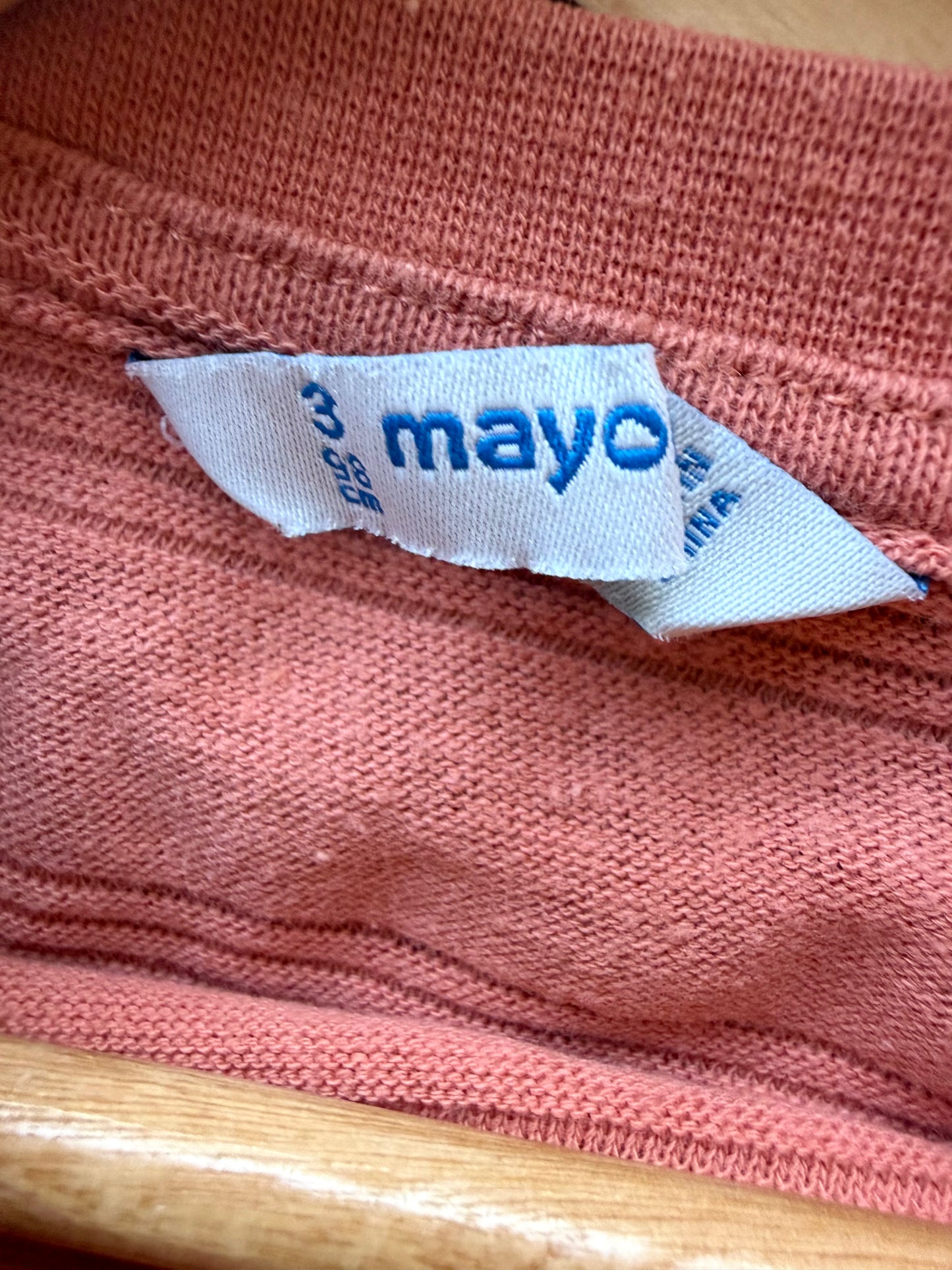 Mayoral Coral Striped T-shirt / 3T