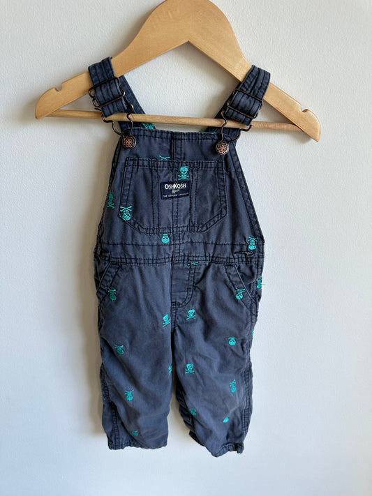 OshKosh Skull Overalls / 12m