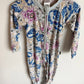 Bonds Blue Trim Floral Sleeper / 18-24m