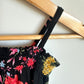 Black Floral Thin Straps Jumpsuit / 6-12m