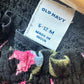 Black Floral Thin Straps Jumpsuit / 6-12m