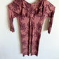 Plum Ruffle Plants Jumpsuit / 12-18m