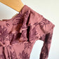 Plum Ruffle Plants Jumpsuit / 12-18m