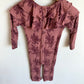 Plum Ruffle Plants Jumpsuit / 12-18m