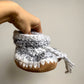 Grey Knit Moccasins / Size 3-4 Infant-Toddler