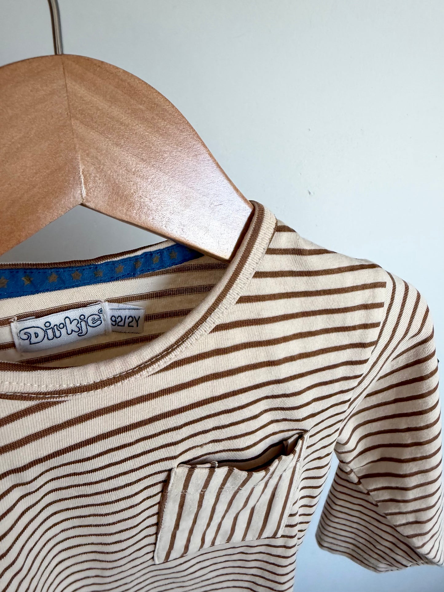 Tan Striped Pocket Long Sleeve / 2T