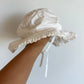 White Rimmed Hat with Frill Detail / 9-12m