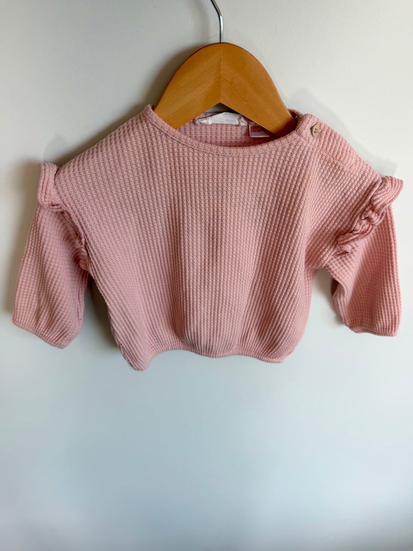 Zara Waffle Knit Long Sleeve / 3-6m