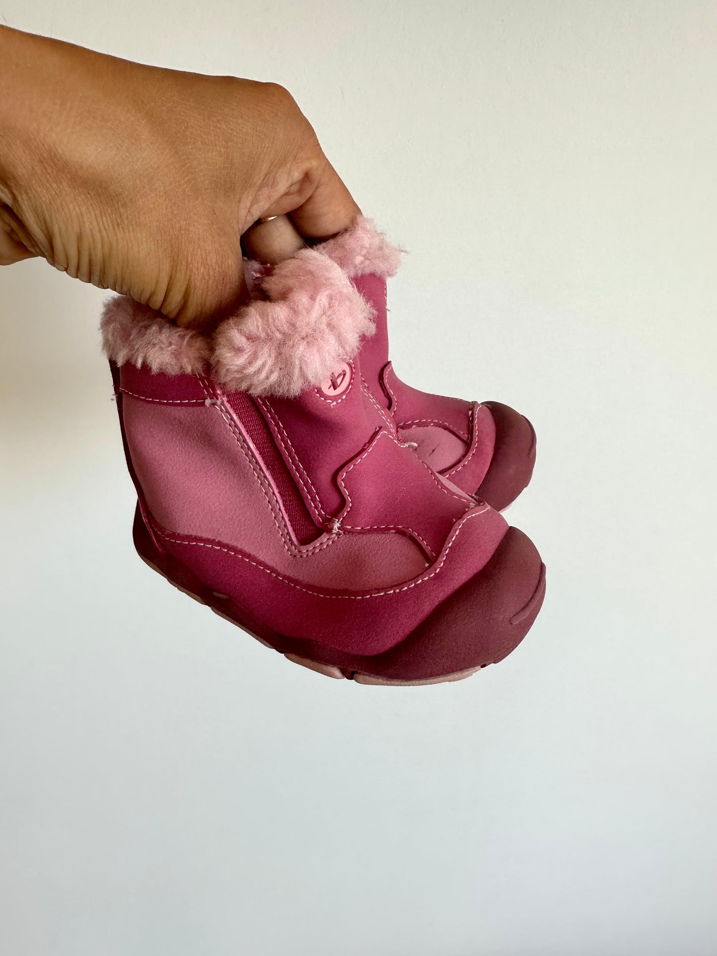 Pink Ankle Boots / Size 3 Infant