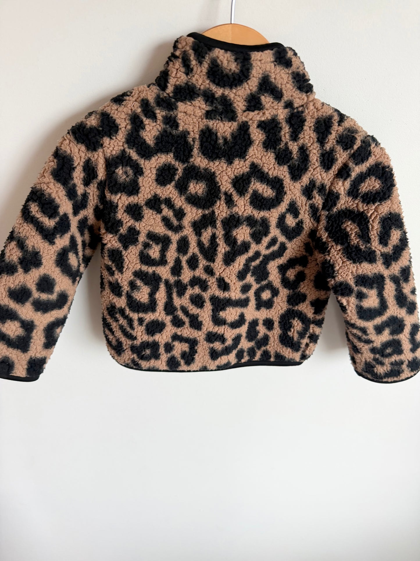 Animal Print Zipper Sweater / 2T