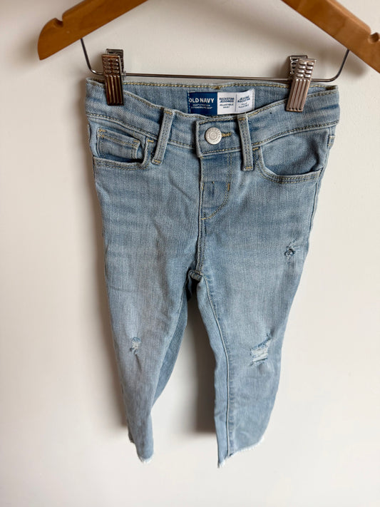Distressed Rockstar Jeggings / 3T
