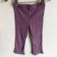 Purple Ribbed Flared Pants / 3T
