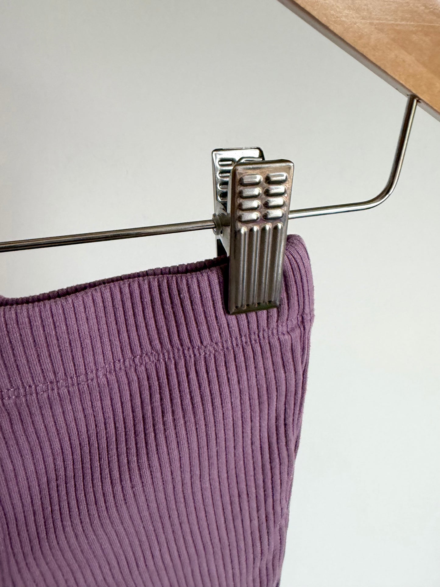 Purple Ribbed Flared Pants / 3T