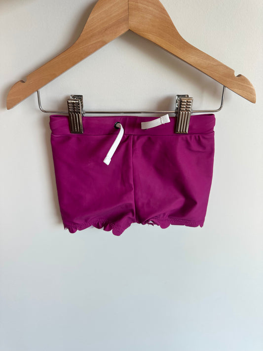 Scalloped Rouge Swim Short / 2-3T