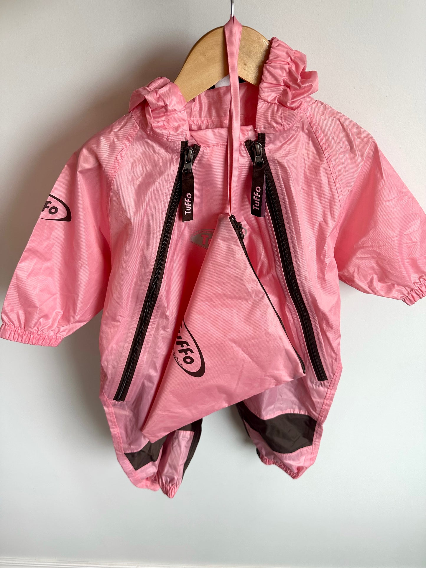 Tuffo Pink Rain Suit (With Bag) / 12m