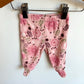 Pink Floral Footed Pants / 0-3m
