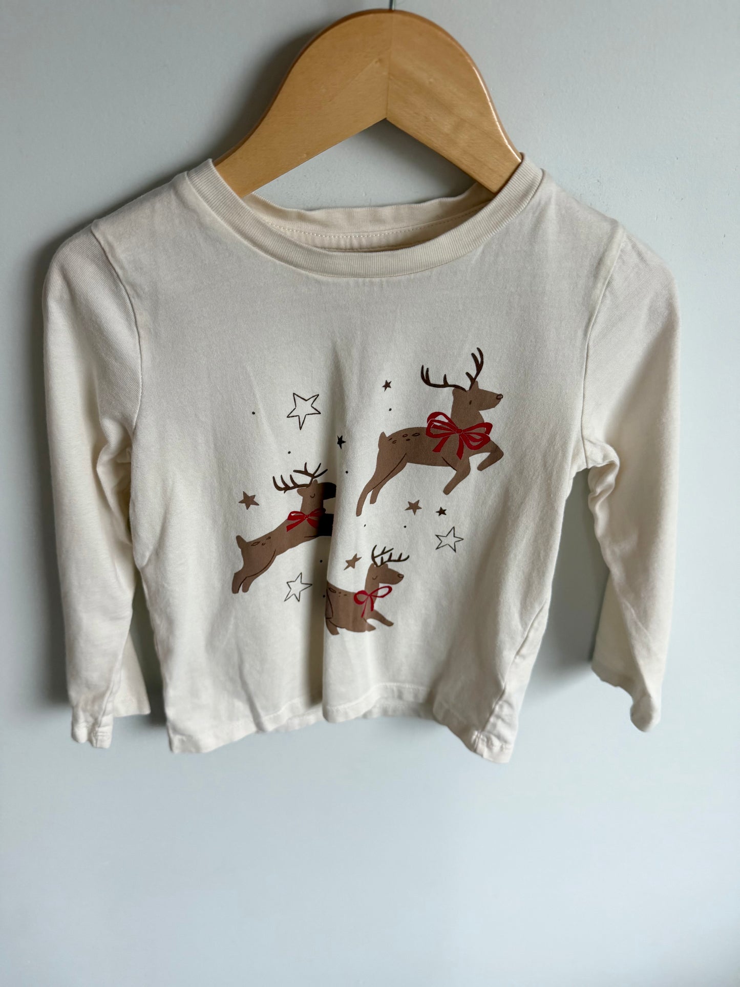 Reindeer Long Sleeve Top / 3-4T