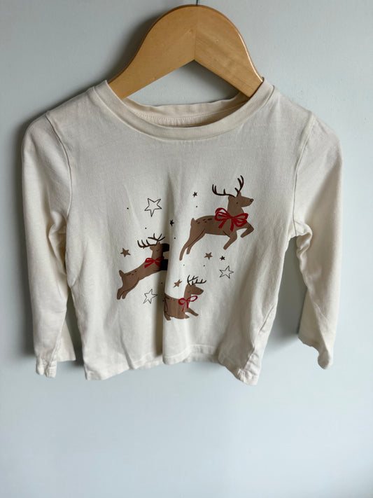 Reindeer Long Sleeve Top / 3-4T