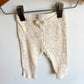 Cream Speckled Waffle Pants / 3-6m