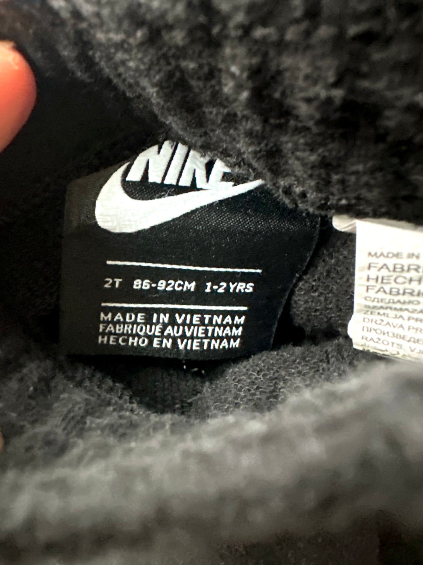 Nike Black Shorts with Red Logo / 2T