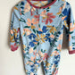 Blue Floral Fleece Sleeper / 3T