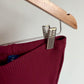 Maroon Ribbed Flared Pants / 4T