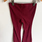 Maroon Ribbed Flared Pants / 4T