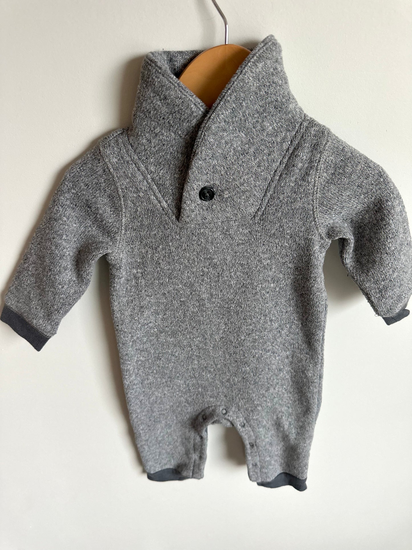 Grey Cowl Neck Jumpsuit / 6-12m