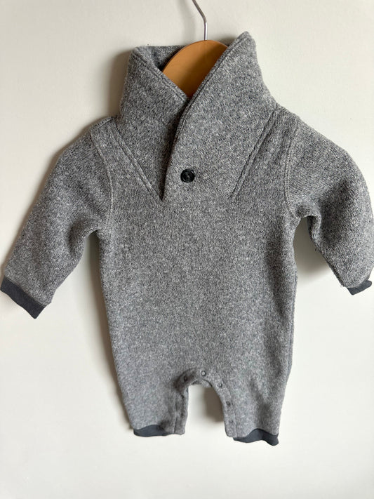 Grey Cowl Neck Jumpsuit / 6-12m
