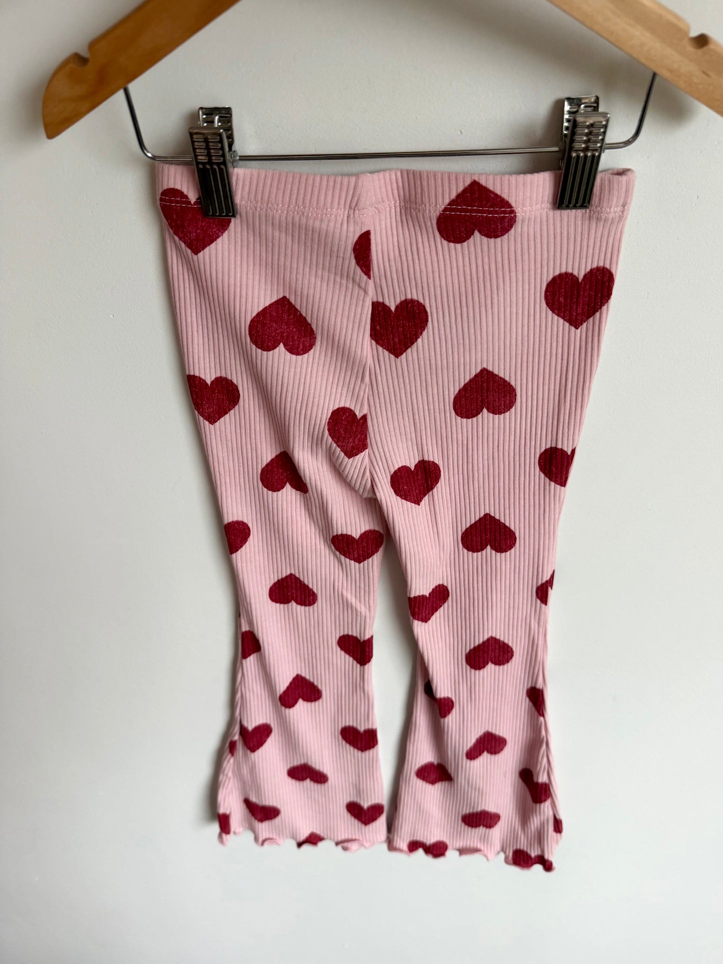 Heart Ribbed Flared Pants / 4T