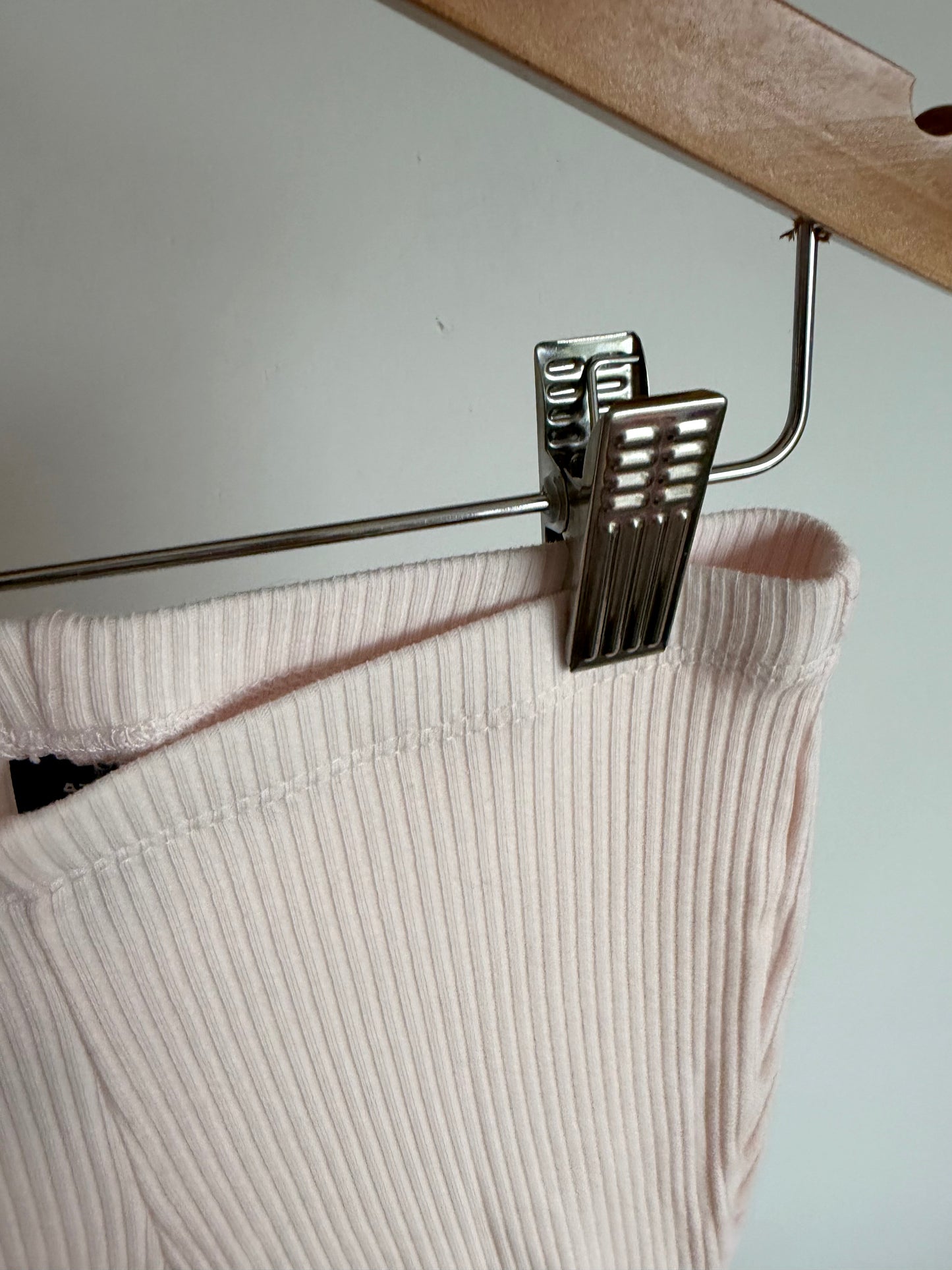 Blush Ribbed Flared Pants / 4T