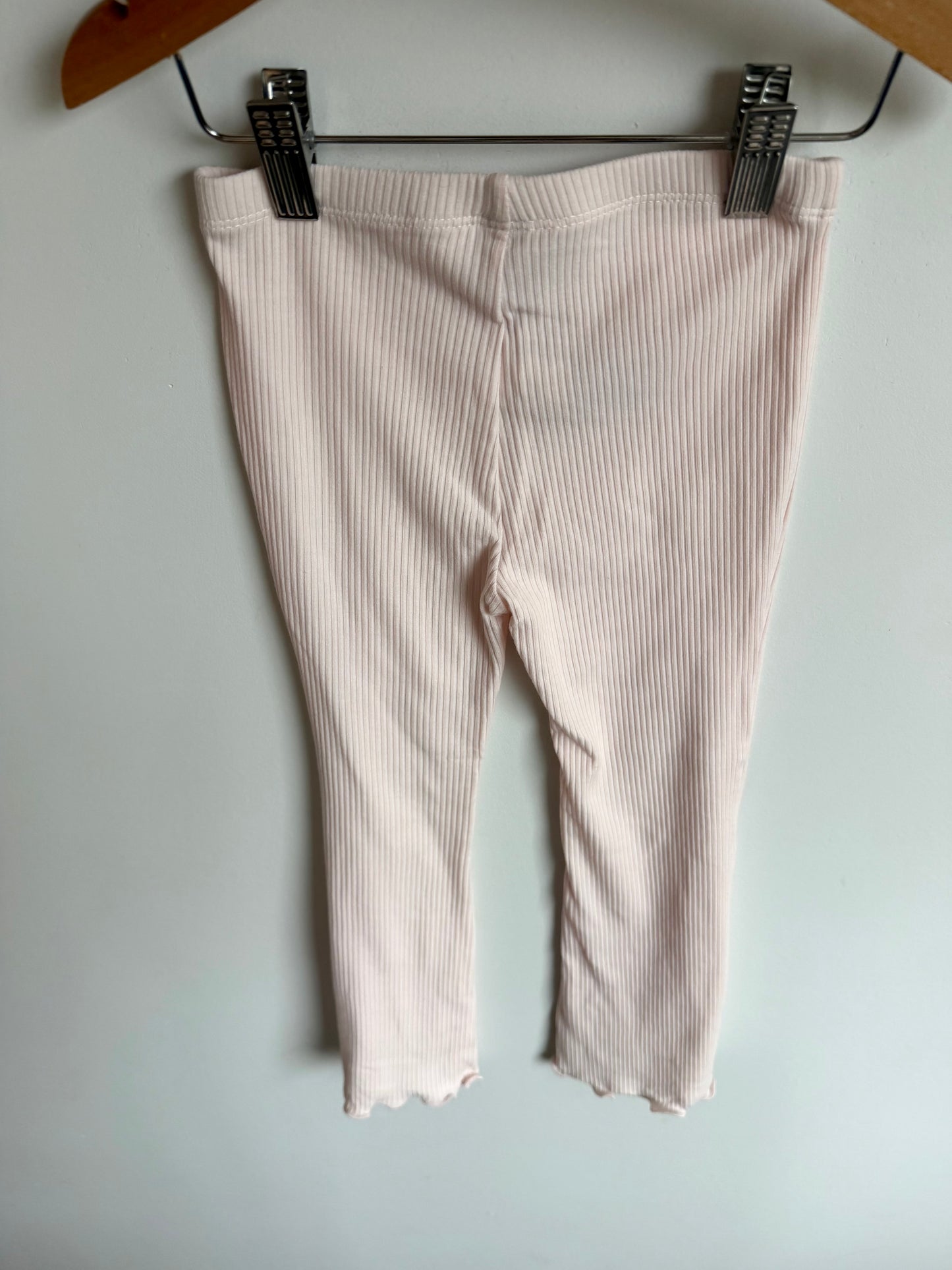 Blush Ribbed Flared Pants / 4T