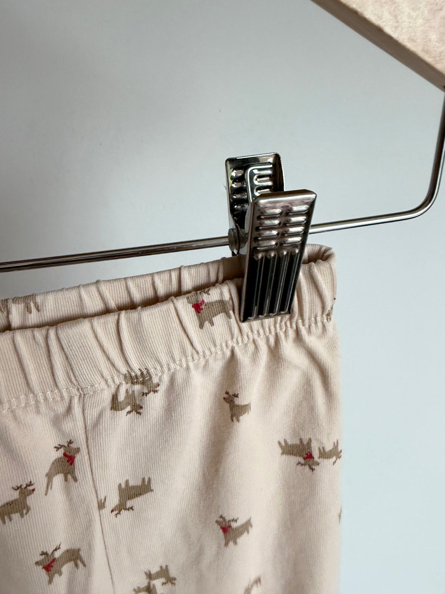 Reindeer Cream Leggings / 2-3T