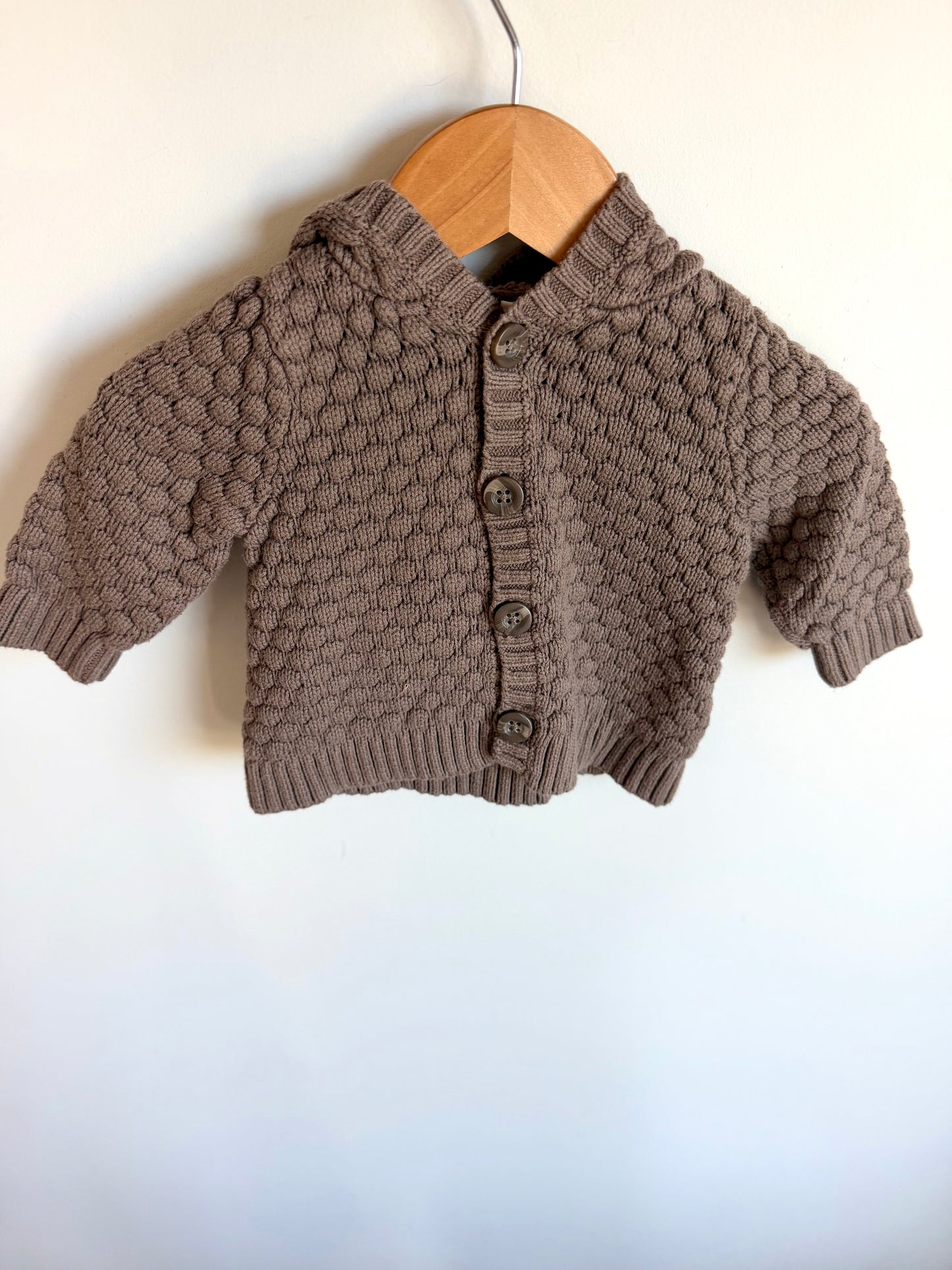 Brown Hood Sweater / 3-6m