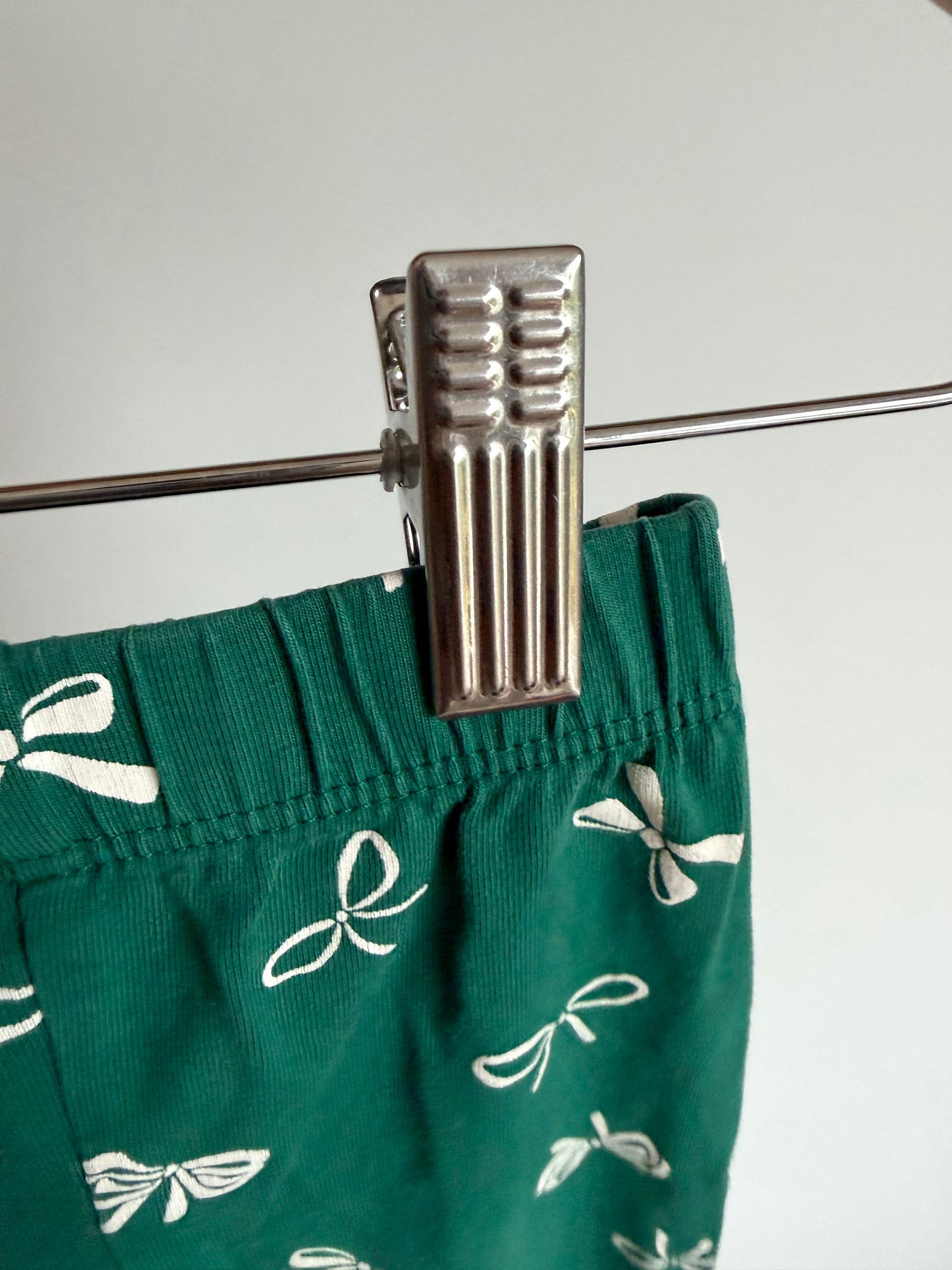 Green Bow Leggings / 2-3T