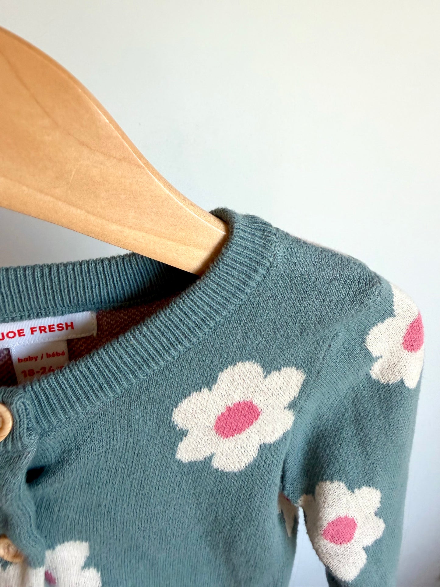 Daisy Dusty Blue Cardigan/ 18-24m