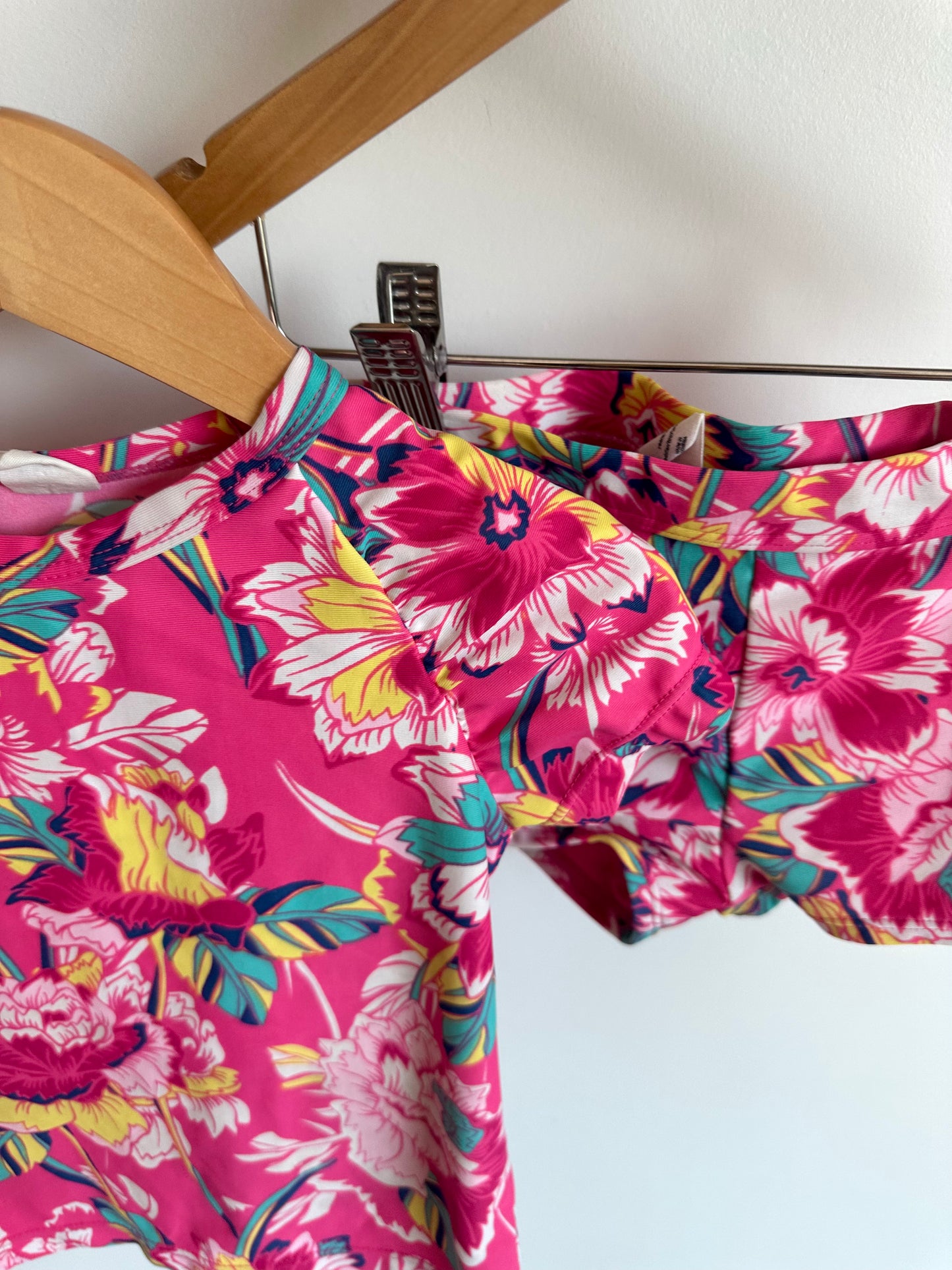 Topical Pink Swim Top + Shorts / 3T