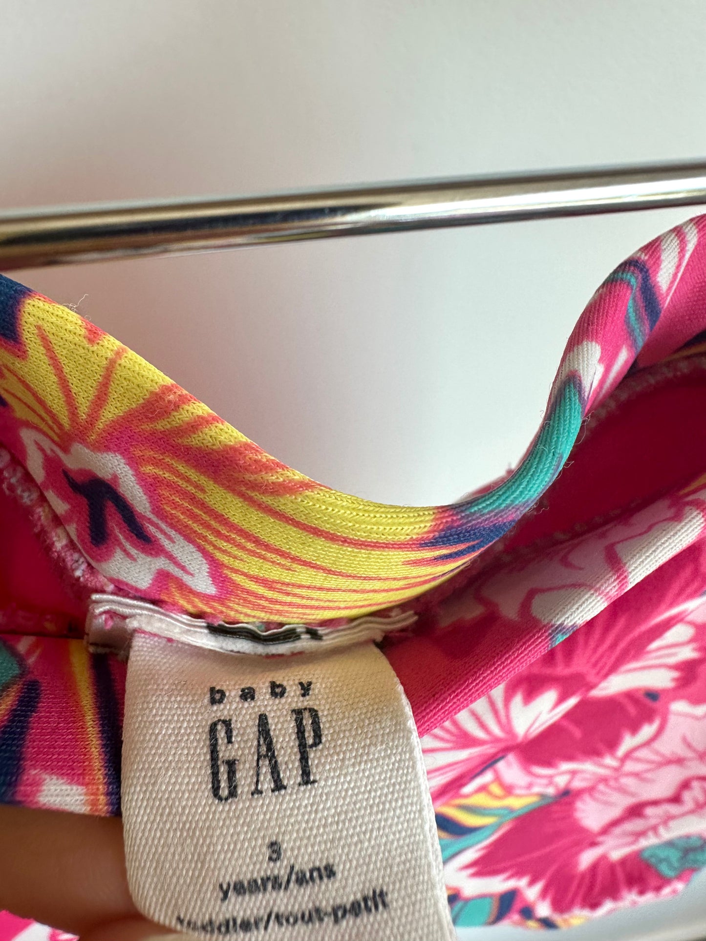 Topical Pink Swim Top + Shorts / 3T
