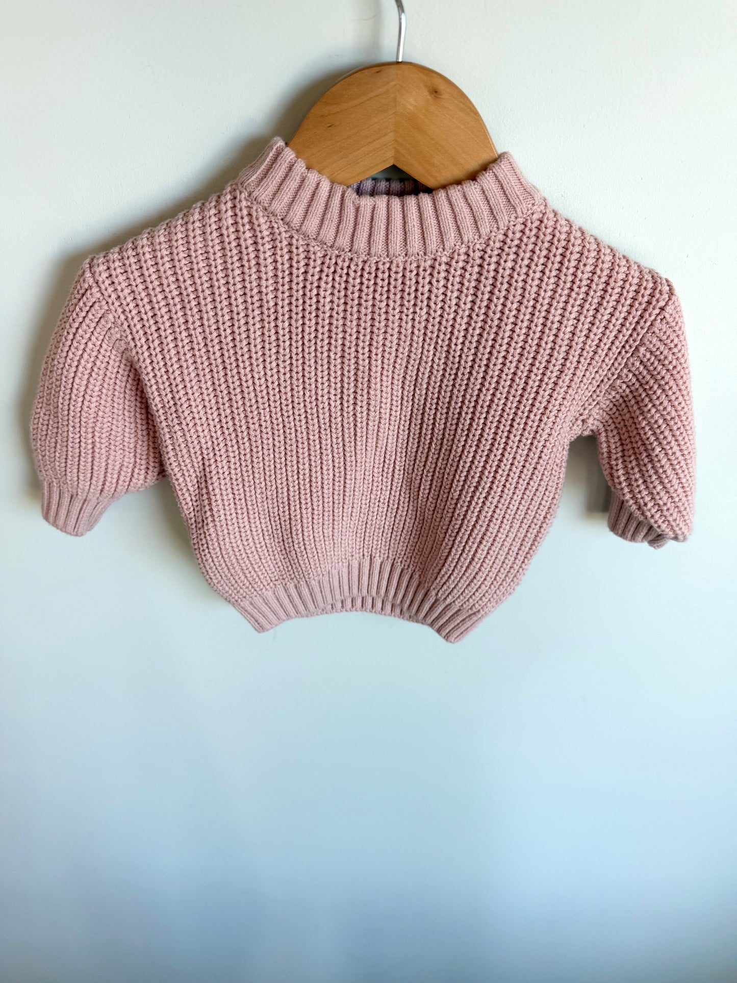 Pink Chunky Knit Sweater / 3m