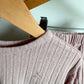Blush Pink Ribbed Top + Wide Legged Pants Set / 3T