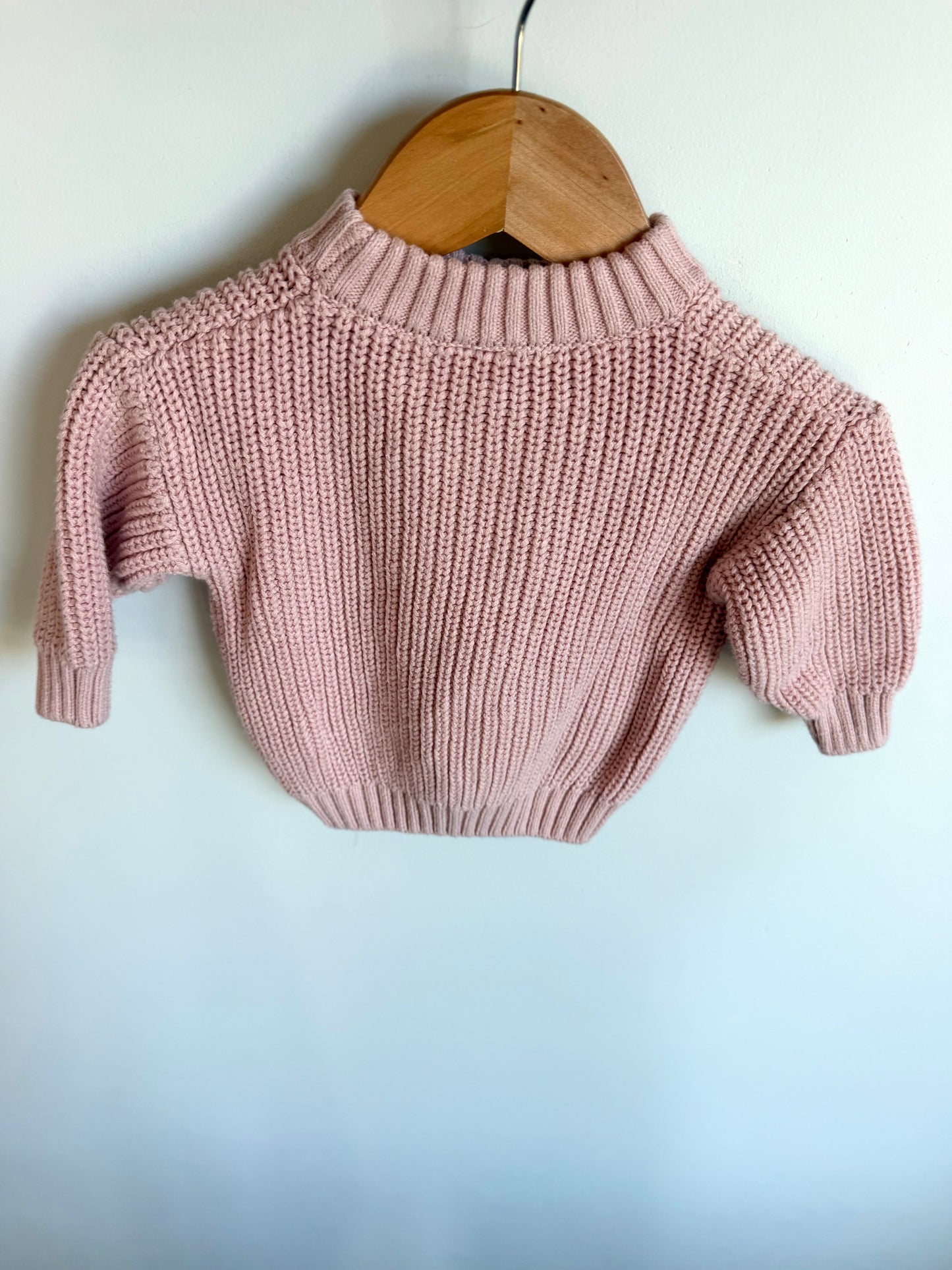 Pink Chunky Knit Sweater / 3m