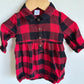 Red + Black Checkered Dress / 3-6m