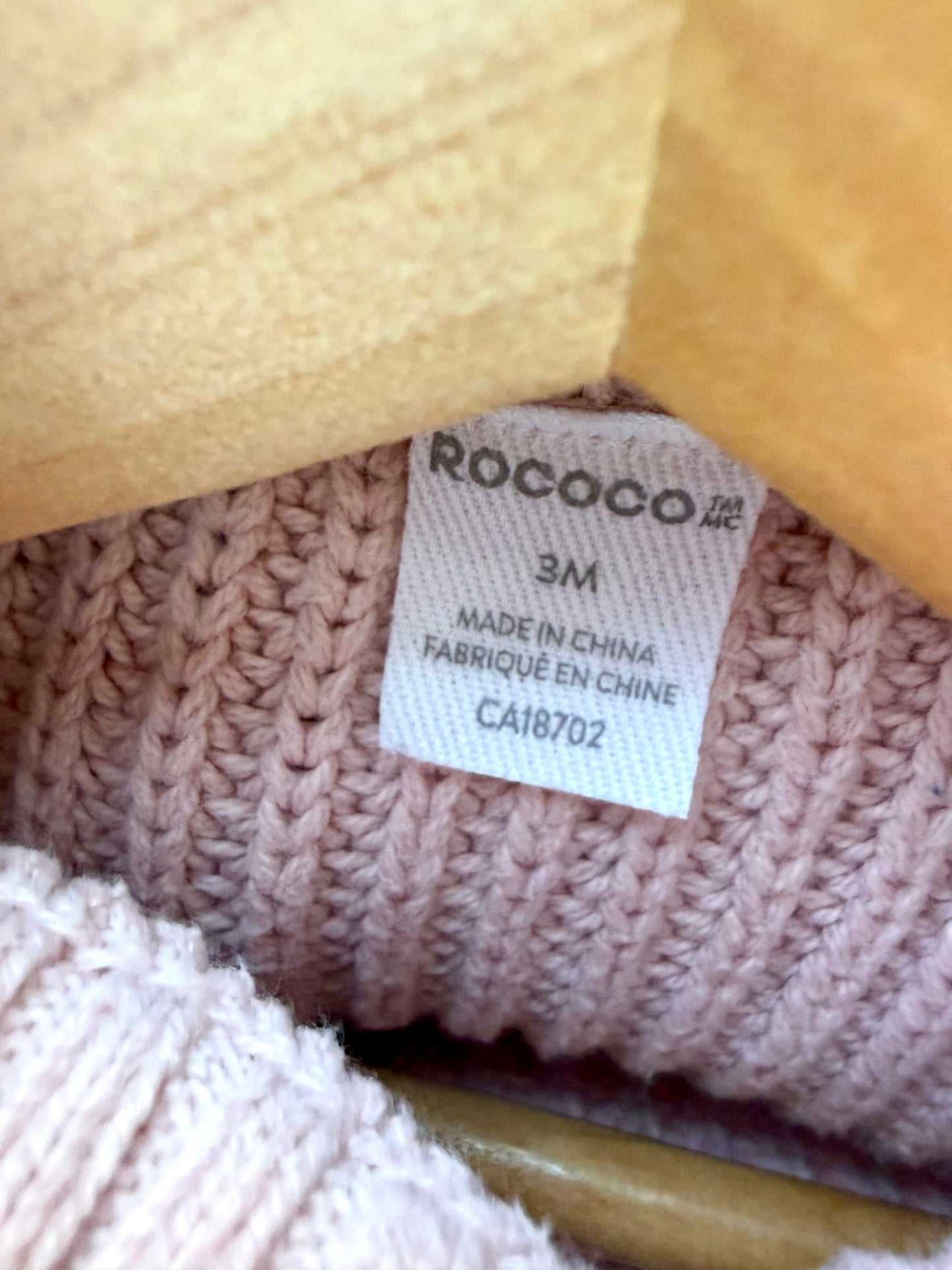 Pink Chunky Knit Sweater / 3m